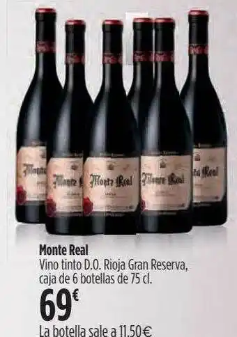 El Corte Inglés Monte Real Vino Tinto D.o. Rioja Tran Reserva oferta