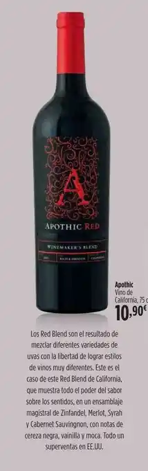 El Corte Inglés Apothic Vino De California oferta