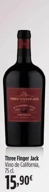 El Corte Inglés Three Finger Jack Vino De California oferta