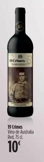 El Corte Inglés 19 Crimes Vino De Australia Red oferta