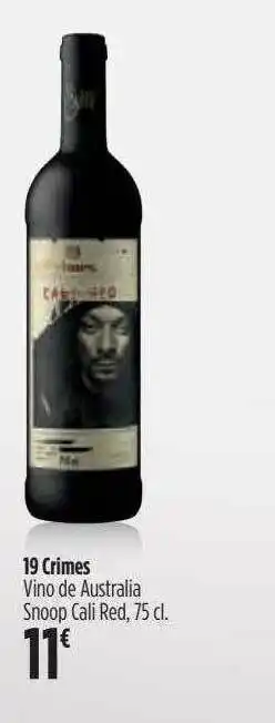 El Corte Inglés 19 Crimes Vino De Australia Snoop Cali Red oferta