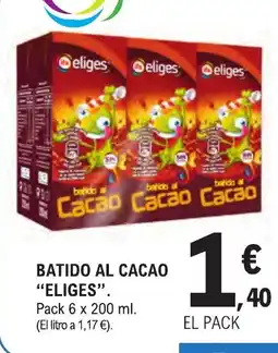 E.Leclerc "ELIGES" Batido al cacao oferta