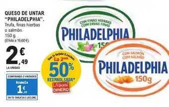 E.Leclerc "PHILADELPHIA" Queso de untar oferta