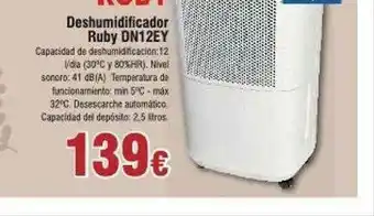 FROIZ Deshumidificador Ruby Dn12ey oferta