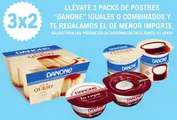 E.Leclerc DANONE Llévate 3 packs de postres iguales o combinados y te regalamos el de menor importe oferta