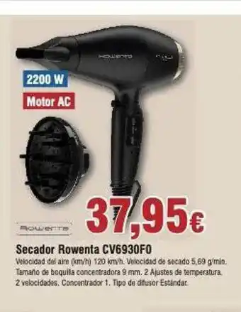 FROIZ Secador Rowenta Cv6930fo oferta