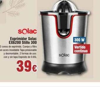 FROIZ Exprimidor Solac Ex6200 Stillo 300 oferta