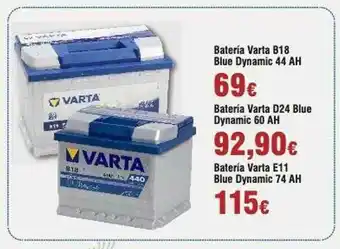 FROIZ Bateria Varta B18 Blue Dynamic 44 Ah Bateria Varta D24 Blue Dynamic 60 Ah Bateria Varta E11 Blue Dynamic 74 Ah oferta