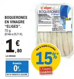 E.Leclerc "ELIGES" Boquerones en vinagre oferta