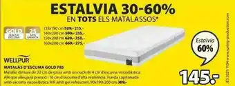 JYSK Wellpur Matalàs D'escuma Gold F85 oferta
