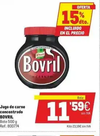 Makro 15% Dto. Jugo De Carne Concentrado Bovril oferta