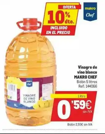 Makro Vinagre De Vino Blanco Makro Chef oferta