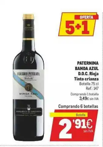 Makro Paternina Banda Azul D.o.c. Rioja Tinto Crianza oferta