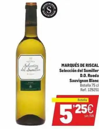 Makro Marqués De Riscal Selección Del Sumiller D.o. Rueda Sauvignon Blanc oferta
