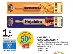 E.Leclerc "CASA TARRADELLAS" Masa fresca oferta