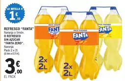 E.Leclerc "FANTA ZERO" Refresco naranja o limón. o refresco sin azúcar oferta