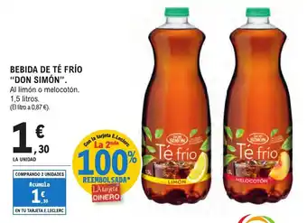 E.Leclerc "DON SIMÓN" Bebida de té frío oferta