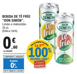 E.Leclerc "DON SIMÓN” Bebida de té frío oferta