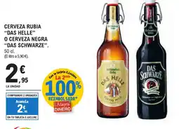 E.Leclerc Cerveza rubia "das helle" o cerveza negra "das schwarze". oferta