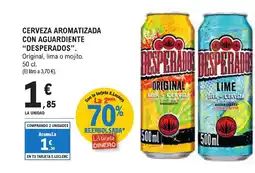 E.Leclerc “DESPERADOS” Cerveza aromatizada con aguardiente oferta