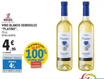 E.Leclerc "PLATINO" Vino blanco semidulce oferta