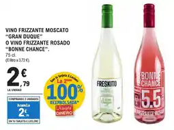 E.Leclerc Vino frizzante moscato "gran duque" o vino frizzante rosado "bonne chance". oferta