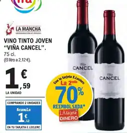 E.Leclerc "VIÑA CANCEL" Vino tinto joven oferta