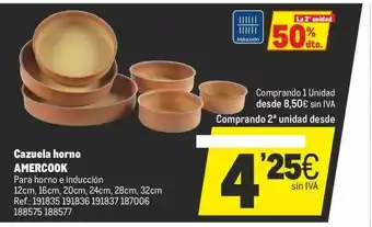 Makro La 2a Unidad 50% Dto. Cazuela Horno Amercook oferta