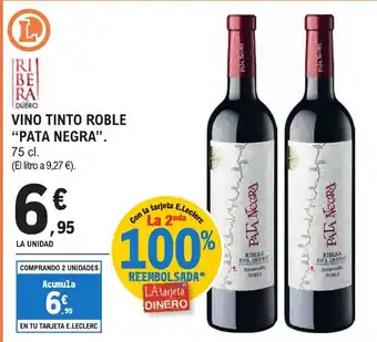 E.Leclerc "PATA NEGRA" Vino tinto roble oferta