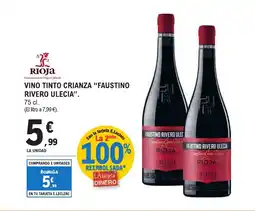 E.Leclerc "FAUSTINO RIVERO ULECIA" Vino tinto crianza oferta