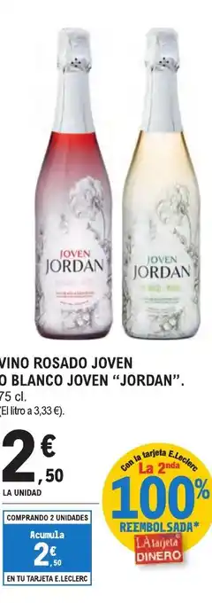 E.Leclerc "JORDAN" Vino rosado joven o blanco joven oferta