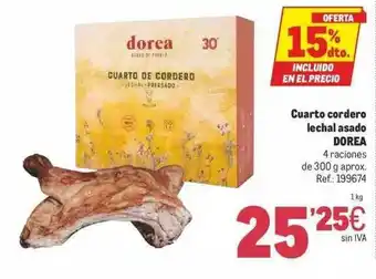 Makro 15% Dto. Cuarto Cordero Lechal Asado Dorea oferta