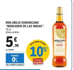 E.Leclerc "MERCADER DE LAS INDIAS" Ron añejo dominicano oferta