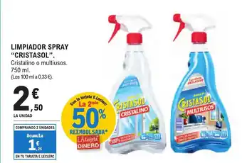 E.Leclerc "CRISTASOL" Limpiador spray oferta