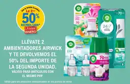 E.Leclerc AIRWICK Llévate 2 ambientadores y te devolvemos el 50% del importe de la segunda unidad oferta