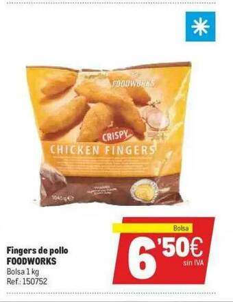 Makro Fingers De Pollo Foodworks oferta