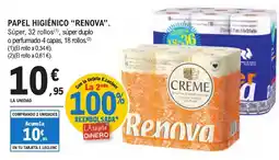 E.Leclerc "RENOVA” Papel higiénico oferta