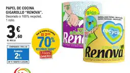 E.Leclerc "RENOVA" Papel de cocina gigarollo oferta