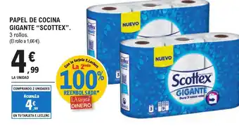 E.Leclerc "SCOTTEX" Papel de cocina gigante oferta