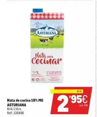 Makro Nata De Cocina 18% Mg Asturiana oferta
