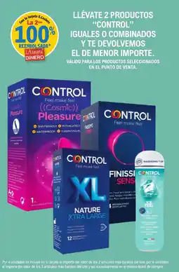 E.Leclerc "CONTROL" Llévate 2 productos iguales o combinados y te devolvemos el de menor importe oferta