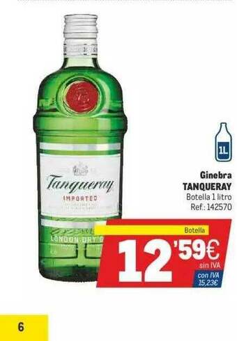 Makro Ginebra Tanqueray oferta