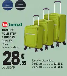 E.Leclerc BENZI Trolley poliéster 4 ruedas dobles. oferta