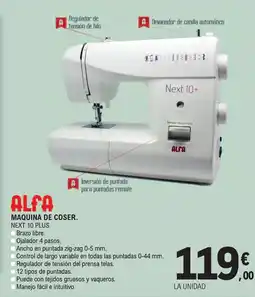 E.Leclerc ALFA Maquina de coser oferta