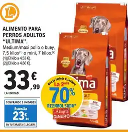 E.Leclerc "ULTIMA" Alimento para perros adultos oferta