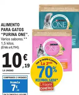 E.Leclerc "PURINA ONE" Alimento para gatos oferta