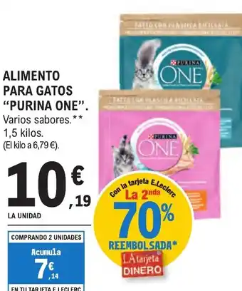 E.Leclerc "PURINA ONE" Alimento para gatos oferta