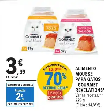 E.Leclerc "GOURMET REVELATIONS" Alimento mousse para gatos oferta