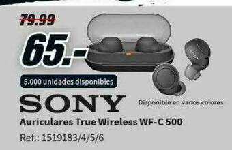 MediaMarkt Sony Auriculares True Wireless Wf-c 500 oferta