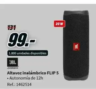 MediaMarkt Altavoz Inalámbrico Flip 5 Jbl oferta